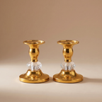 Brass Taper Candle Holders in Gold