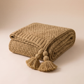 Nordic Chunky Knit Throw in Khaki