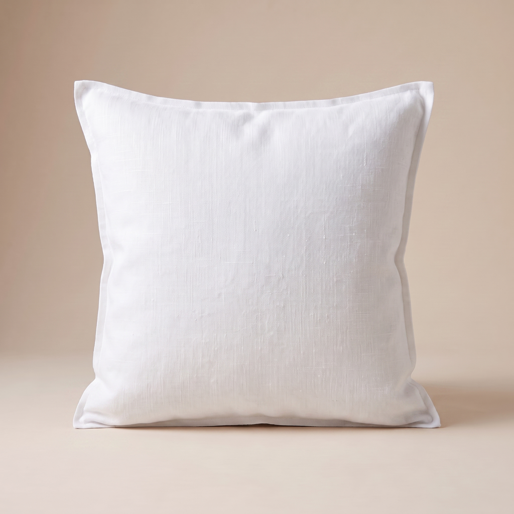 Linen Pillow Cover in White