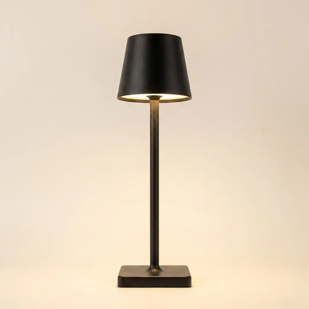 Cordless LED touch table lamp — on warm cream studio backdrop