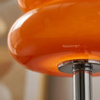 Pastel macaron glass table lamp — material and form close-up