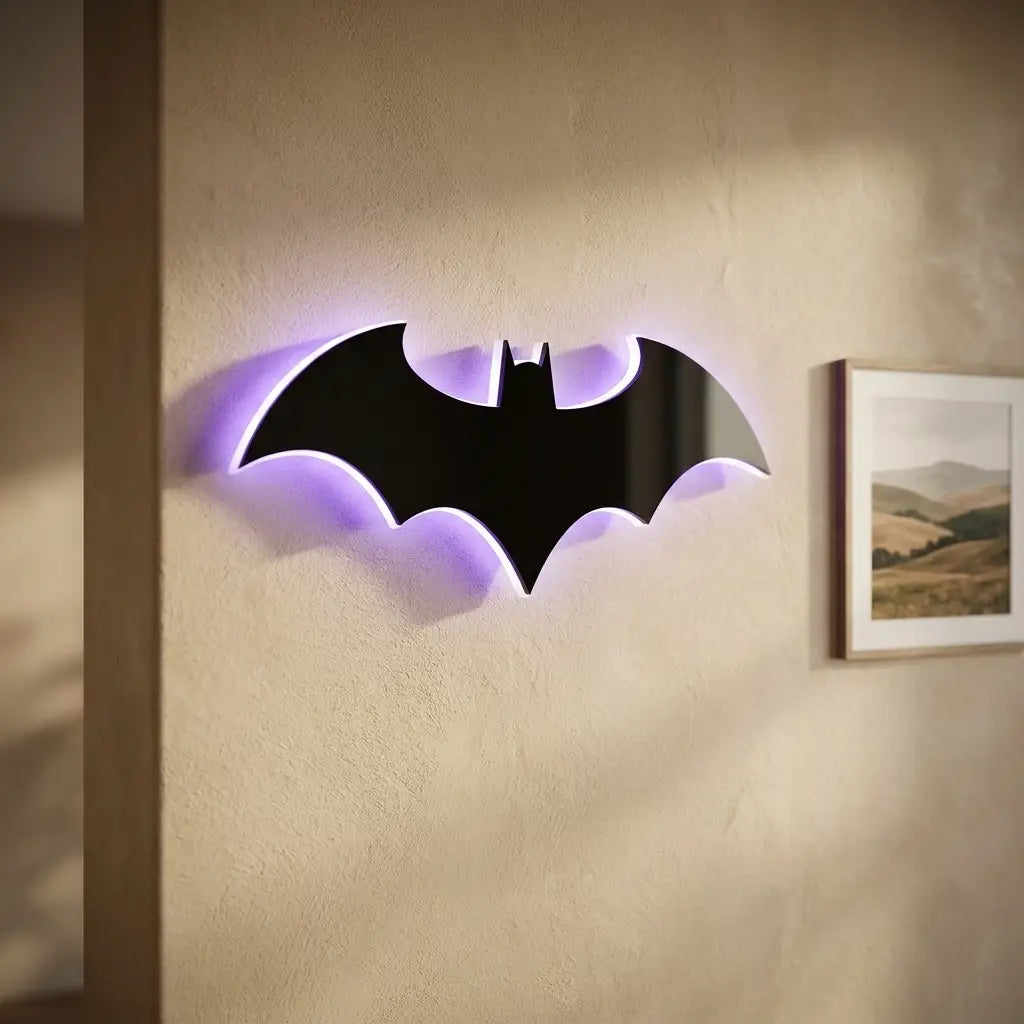 Wooden bat wall sconce — in modern entryway hallway