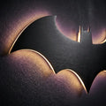Wooden bat wall sconce — material and form close-up