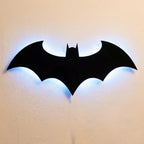 Wooden bat wall sconce — on textured plaster wall product shot