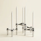 Molecular Structure Candelabra — on warm cream studio backdrop