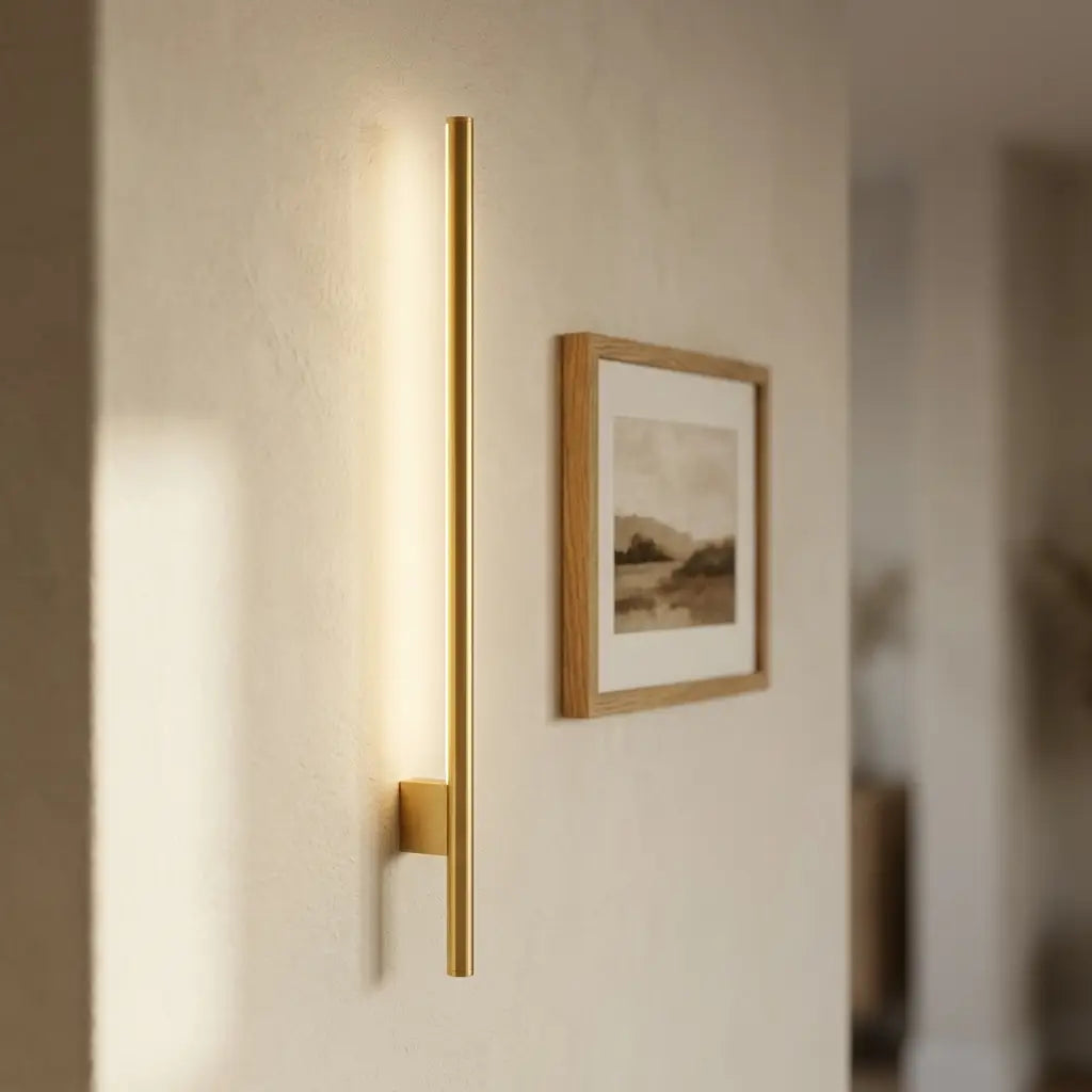 Cordless USB wall sconce — in modern entryway hallway
