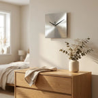 Stainless steel wall clock — bedroom