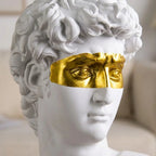 David Head Resin Bust — on oak entryway console