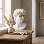 David Head Resin Bust — on warm cream studio backdrop