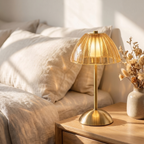 Crystal LED Table Lamp – Touch Sensor Rechargeable Bedside Light
