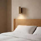 Wabi-Sabi Travertine Wall Lamp – Japanese Stone LED Wall Sconce
