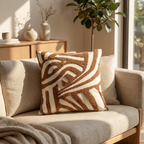 Close-up of the soft knit texture on a 45x45 cm throw pillow cover